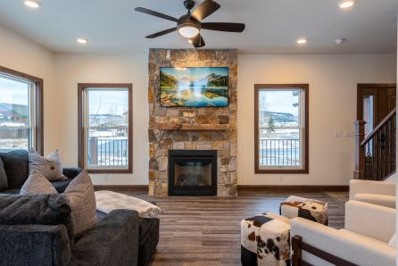 Cozy family room with SMART TV
