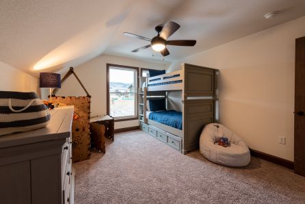 Upstairs twin bunk beds with trundle twin